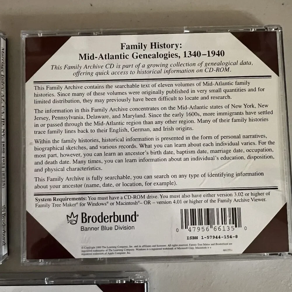 Lot Of 5 Family Tree Maker's Family Archives CDs Military Marriage Genealogy